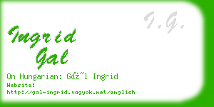 ingrid gal business card